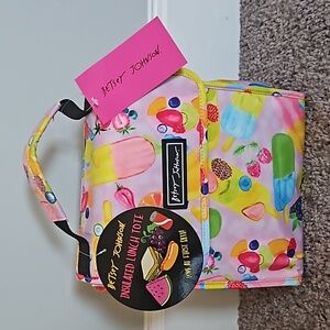 Betsey Johnson pink fruity popsicle insulated lunch bag
